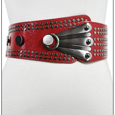 Women's Fashion Punk Style Exquisite Ornament Rivet Elastic Belts  -  GeraldBlack.com