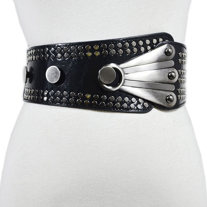 Women's Fashion Punk Style Exquisite Ornament Rivet Elastic Belts  -  GeraldBlack.com