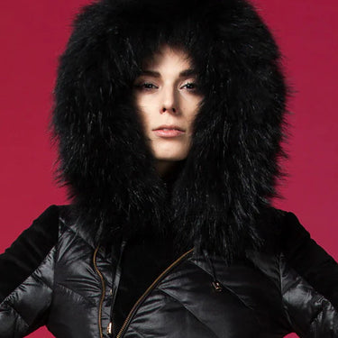 Women's Fashion Raccoon Fur Collar Thickened Medium Waist Down Coats  -  GeraldBlack.com