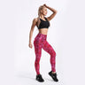 Women's Fashion Red Galaxy Printed Sports Fitness Leggings  -  GeraldBlack.com