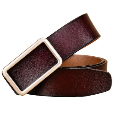 Women's Fashion Second Layer Cow Skin Leather Pin Buckle Designer Belts  -  GeraldBlack.com