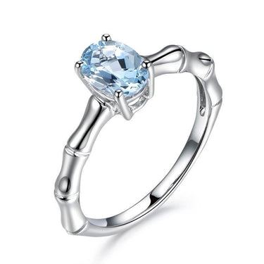 Women's Fashion Skeleton Sky Blue Cubic Zirconia Ring for Casual Party  -  GeraldBlack.com