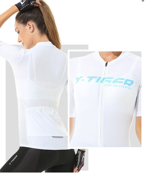 Women's Fashion Summer Short Sleeve Quick Dry Skinsuit Cycling Set  -  GeraldBlack.com