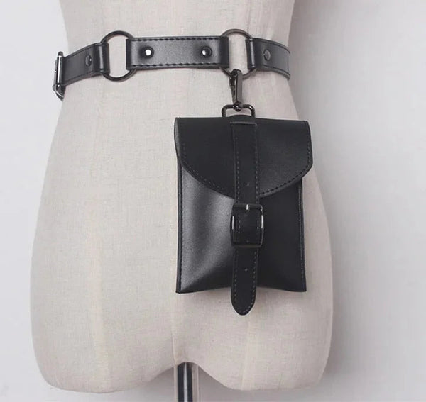 Women's Fashion Synthetic Leather Loose Pin Buckle Mini Bag Belts  -  GeraldBlack.com