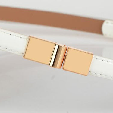 Women's Fashion Thin Synthetic Leather Adjustable Cummerbunds Waistbands - SolaceConnect.com