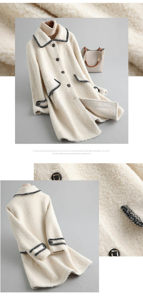 Women's Fashion Winter Wool Mid-length Soft Solid Slim Coats  -  GeraldBlack.com