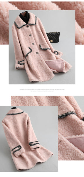 Women's Fashion Winter Wool Mid-length Soft Solid Slim Coats  -  GeraldBlack.com