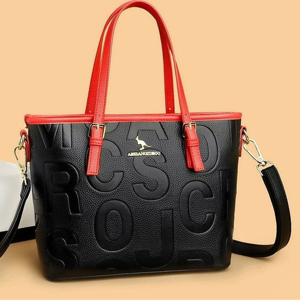 Women's Faux Leather Handbags Large Shoulder Crossbody Bags High Capacity Tote Sac A Main Top-handle  -  GeraldBlack.com