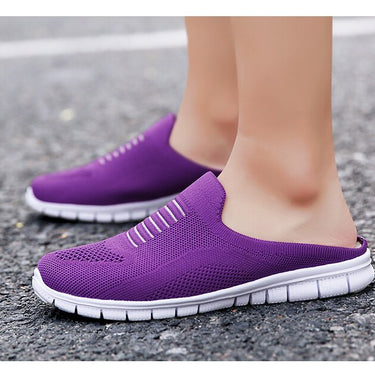 Women s Flats Slides Casual Breathable Mesh Soft Walking Outdoor Slipper Lazy Shoes Plus Size  -  GeraldBlack.com