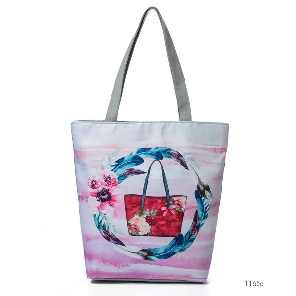 Women's Floral and Owl Printed Casual Tote Bag for Daily Use and Shopping  -  GeraldBlack.com