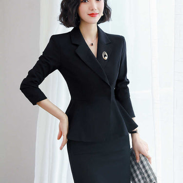 Single-Breasted Skirt Suit  Single breasted skirt, Womens skirt suits,  Work wear women
