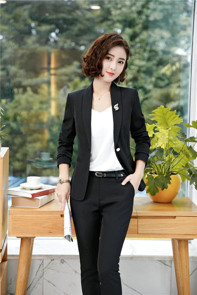 Women’s Formal Pantsuit with Yellow Blazer and Pant for Autumn' and 'Winter - SolaceConnect.com