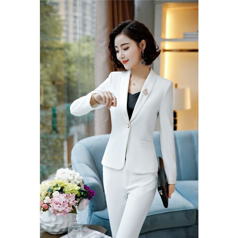 Women’s Formal Pantsuit with Yellow Blazer and Pant for Autumn' and 'W ...