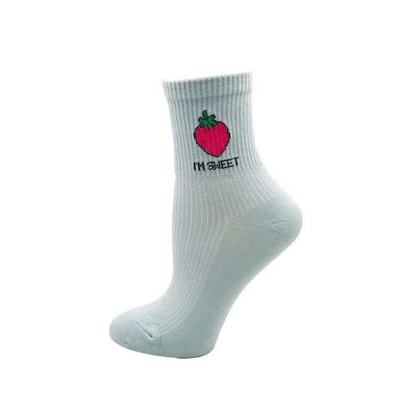 Women's Funny Candy Color Strawberry Unicorn Moon Pineapple Socks - SolaceConnect.com