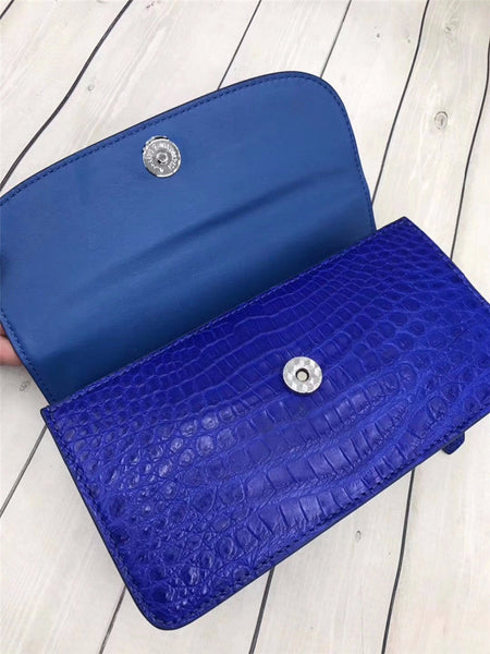 Women's Genuine Leather Authentic Crocodile Belly Skin Mini Handbag  -  GeraldBlack.com