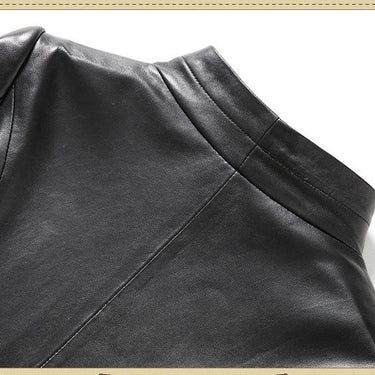 Women's Genuine Sheepskin Leather Long Autumn Jackets with Belt - SolaceConnect.com