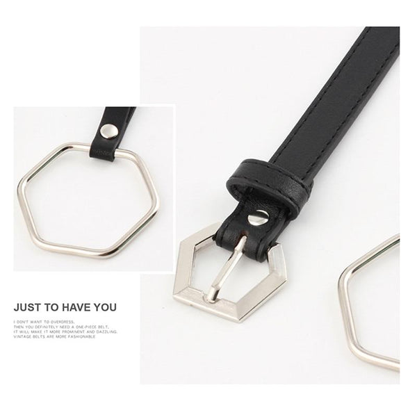 Women's Geometric Heart Ring Tassel Fringe Pin Buckle Leather Wide Belts - SolaceConnect.com