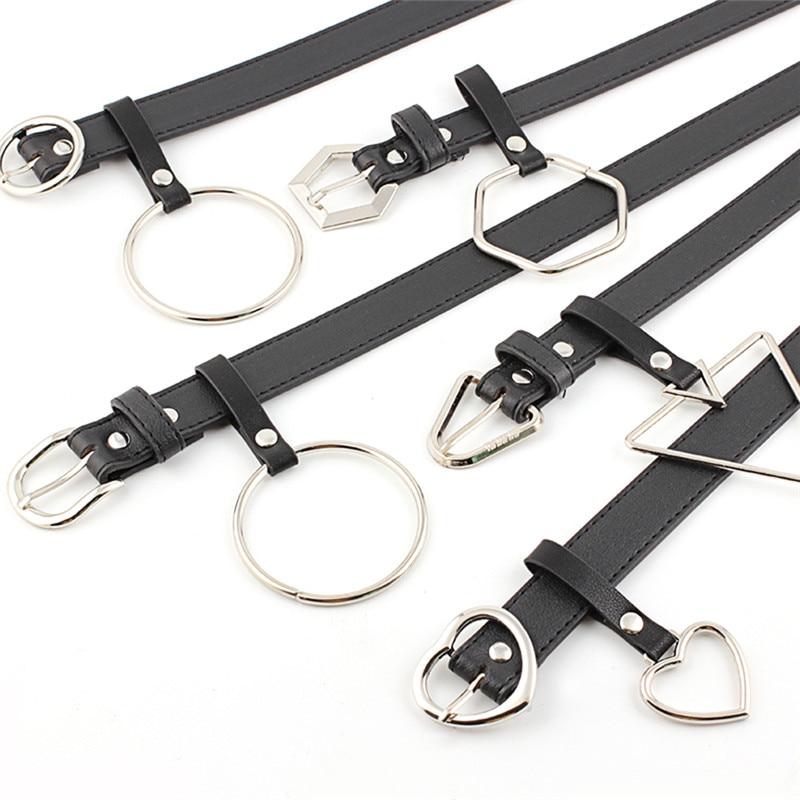 Women's Geometric Heart Ring Tassel Fringe Pin Buckle Leather Wide Belts  -  GeraldBlack.com