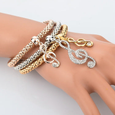 Women's Gold Color Crystal Heart Charm Bracelets for Wedding and Party  -  GeraldBlack.com