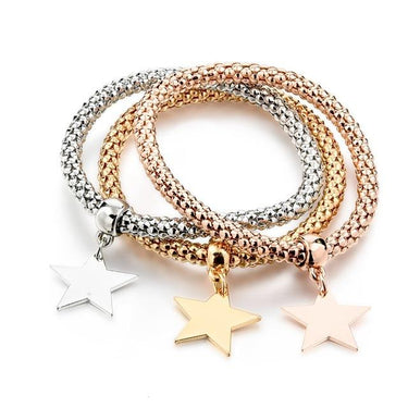 Women's Gold Color Crystal Heart Charm Bracelets for Wedding and Party - SolaceConnect.com