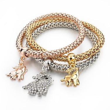 Women's Gold Color Crystal Heart Charm Bracelets for Wedding and Party - SolaceConnect.com