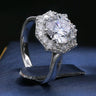 Women's Gold Octagon 9mm 3ct round Brilliant Cut Moissanite Engagement Ring  -  GeraldBlack.com