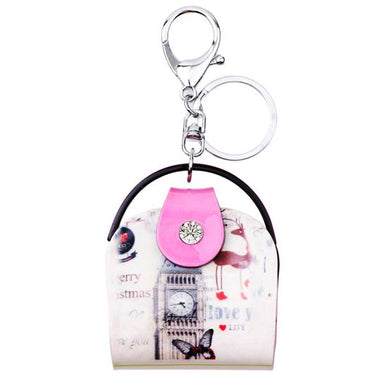 Women's Handbag Shape Owl Print Key Chain Key Ring Jewelry for Car Key - SolaceConnect.com