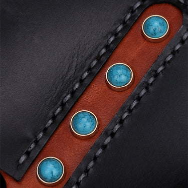 Women's Handmade Genuine Leather Turquoise Ornament Handbags  -  GeraldBlack.com