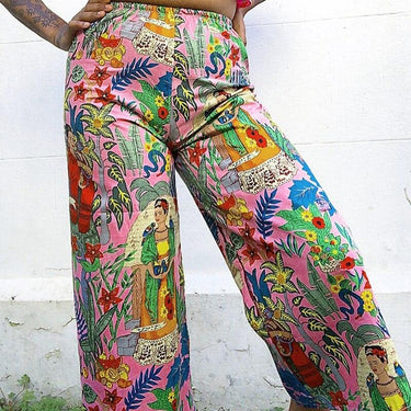 Women's Harajuku Painting Casual Streetwear Straight Trousers for Summer  -  GeraldBlack.com