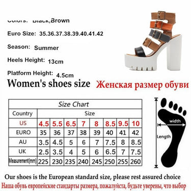 Women's High Heels Summer Fashion Buckle Gladiator Platform Sandals - SolaceConnect.com