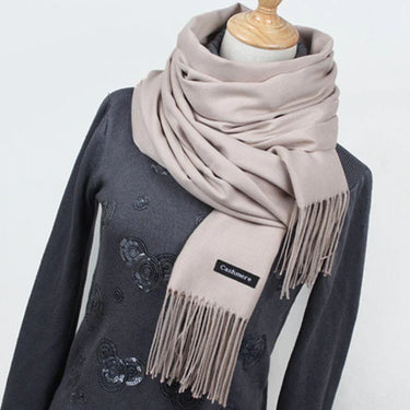 Women's High Quality Thick Warm Winter Cashmere Scarves with Tassel - SolaceConnect.com