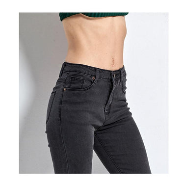 Women's High Waist Elastic Washed Blue Denim Classic Skinny Jeans - SolaceConnect.com