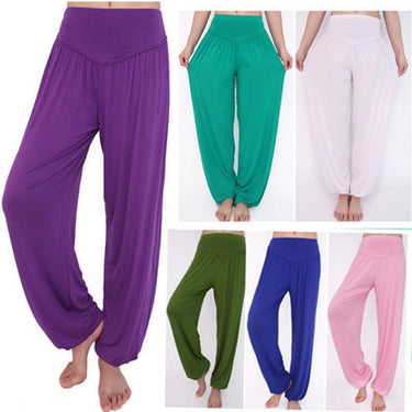 Women's High Waist Soft Modal Loose Long Yoga Pants for Tai Chi Dance  -  GeraldBlack.com