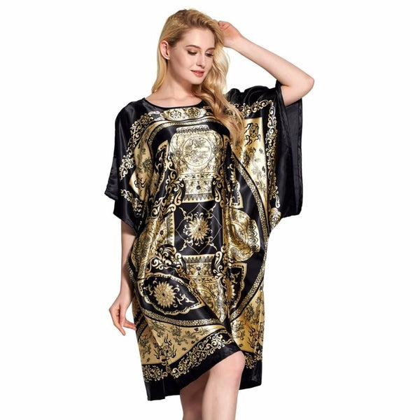 Women's Home Clothing Chinese Knee-Length Robe Pajama Nightwear Bathrobe  -  GeraldBlack.com