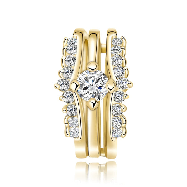 Women's Iced out Cubic Zirconia Combination Rings Fashion Jewelry  -  GeraldBlack.com