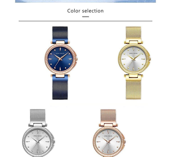Women's Jewellery Fashion Luxury Diamond Quartz Bracelet Watches - SolaceConnect.com