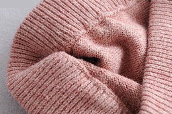 Women's Knitted Turtleneck Side Split Pullover Wide Leg Pants Sweater 2pcs Set - SolaceConnect.com