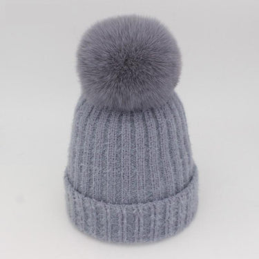 Women's Knitted Winter Fur Pom Pom Bonnet Beanie Caps  -  GeraldBlack.com