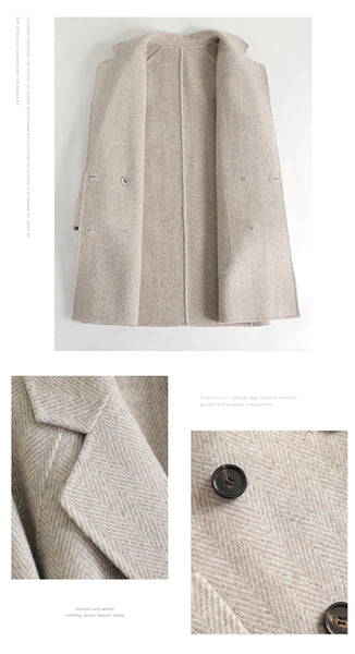 Women's Korean Fashion Double-sided Woolen Wide-waisted Jackets  -  GeraldBlack.com