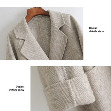Women's Korean Fashion Double-sided Woolen Wide-waisted Jackets  -  GeraldBlack.com