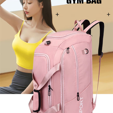 Women's Large Capacity Waterproof Weekend Travel Fitness Gym Bag  -  GeraldBlack.com