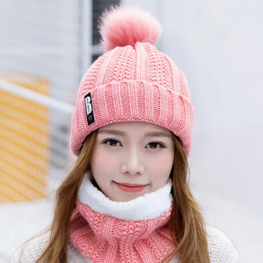 Women's Letter Knitted High Quality Rabbit Fur Hat for Winter Ski  -  GeraldBlack.com