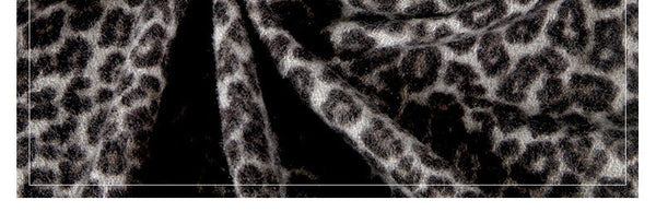 Women's Long Designer Cashmere Leopard Pattern Printed Wraps Shawls  -  GeraldBlack.com