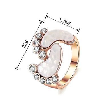 Women's Lovely Style Rose Gold Color Crystal Shell Baby Foot Rings  -  GeraldBlack.com