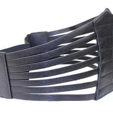 Women's Luxury Designer Elastic Leather High Waist Cummerbund Belts  -  GeraldBlack.com