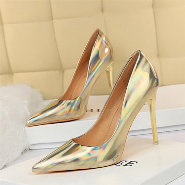 Women's Luxury Designer Reflective Stripper High Heels Stiletto - SolaceConnect.com