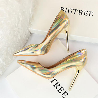Women's Luxury Designer Reflective Stripper High Heels Stiletto  -  GeraldBlack.com