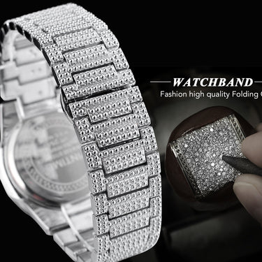 Women's Luxury Diamond Square Shape Quartz Waterproof Wristwatch  -  GeraldBlack.com
