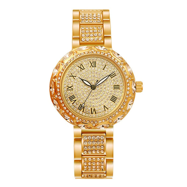 Women's Luxury Fashion Diamond Quartz Stainless Steel Wrist Watch  -  GeraldBlack.com