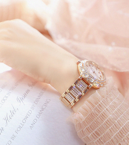 Women's Luxury Fashion Diamond Quartz Stainless Steel Wrist Watch  -  GeraldBlack.com